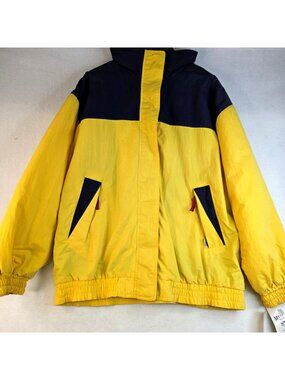 Vintage Mulberry Street Hooded Jacket M Yellow Colorblock Outdoor Retro Hip Hop